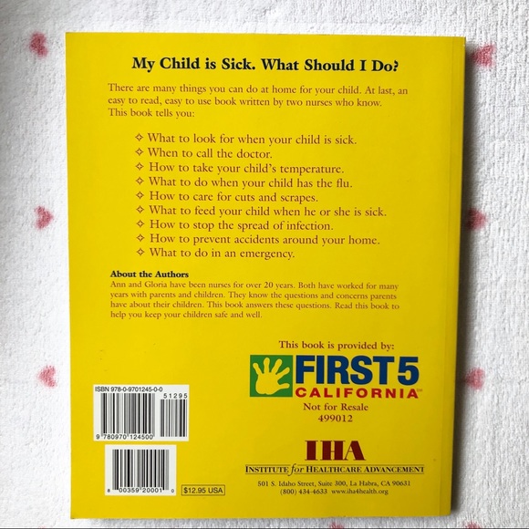 🌺3/$15🌺NWT-What To Do When Your Child Gets Sick - Picture 2 of 9